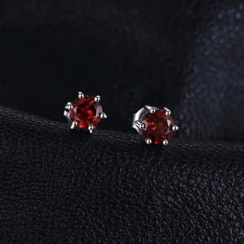 JewelryPalace 1.3 ct Reale Granat Roșu Stud Cercei Argint 925 Cercei Pentru Femei coreea Cercei Moda Bijuterii 2021