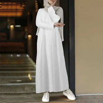Lenjerie Maxi Musulman Rochii Femei Rochie Plus Dimensiune Africa Eid Turcia, Dubai Caftan Kimono Din Bumbac Partid Islamic Ropa Timp Mare Vestido