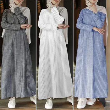 Lenjerie Maxi Musulman Rochii Femei Rochie Plus Dimensiune Africa Eid Turcia, Dubai Caftan Kimono Din Bumbac Partid Islamic Ropa Timp Mare Vestido