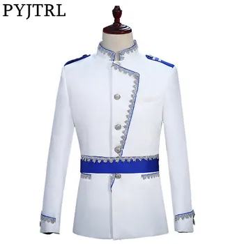 PYJTRL Stil Militar Curtea Prințului Sacou Barbati Etapă de Nunta Mirele Costum Slim Fit Sacou Veste Homme Costum Bleiser Hombre