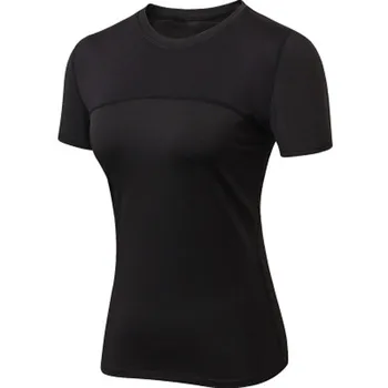 Femei Sport Pro Rulează de Fitness Yoga Stramte T-shirt Sexy ochiurilor de Plasă Respirabil Stretch cu Mâneci Scurte Slim Fitness T-shirt Fete 2020