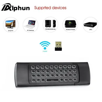 Alphun Negru de Calitate MX3 Fundal 2.4 G Wireless Keyboard Controller Telecomanda Air Mouse-ul pentru Smart Android TV Box, mini PC-ul