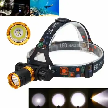 Scufundări faruri Lampă de Cap se arunca cu capul underwater15m lanterna Lanterna XML-T6 șirag de mărgele D07