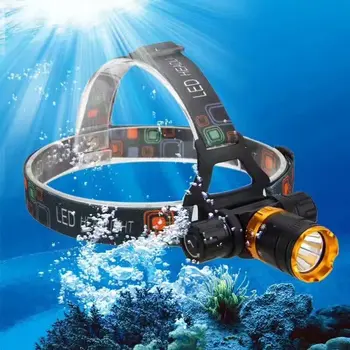 Scufundări faruri Lampă de Cap se arunca cu capul underwater15m lanterna Lanterna XML-T6 șirag de mărgele D07