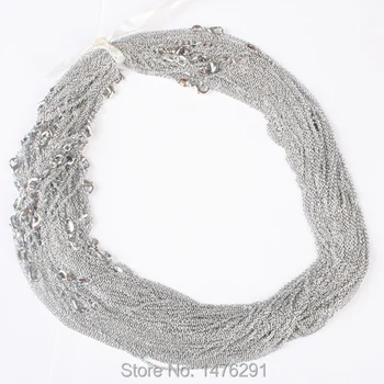 50PCS Fierbinte Argint Placat cu Incuietoare Homar Cablu Lanț de Link-ul Coliere 18