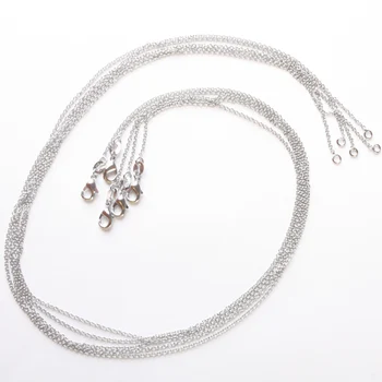 50PCS Fierbinte Argint Placat cu Incuietoare Homar Cablu Lanț de Link-ul Coliere 18
