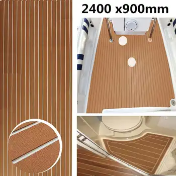 Auto-Adeziv 2400x900x6mm lemn de Tec Foaie Spumă EVA Barca Parchet Pad Barca Sintetice Spumă Saltea Podea De Marin Barca Yacht RV