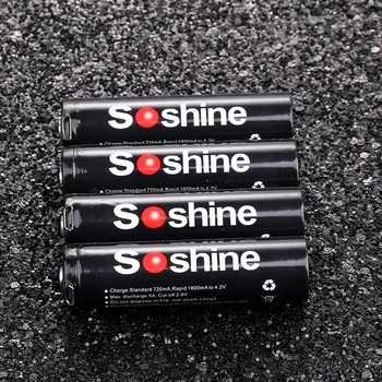 4 buc originale SOSHINE 18650 baterie reîncărcabilă de Mare Capacitate 3.7 V 3600mah cu Built-In Micro USB direct încărcător port