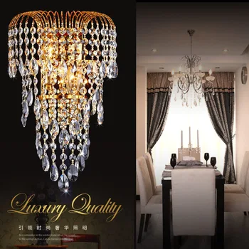De lux k9 cristal lampă de perete led aur/argint living lampă de perete modernă noptieră lampa de perete restaurant lampa de moda lumini de perete