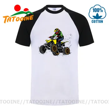 Tatooine Stil Splash Quad Motociclete Mens T-shirt Retro ATV Quad Biker barbati tricou barbati Om Rece Quad Rider Tricou ATV Motiv Tee