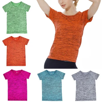 Iute Uscat Tricou Pentru Femei de Vară Sport Fitness Funcționare Jogging Sudoare Respirabil Solidă Maneca Scurta Bluze T-shirt