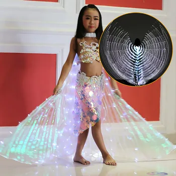 LED Isis Aripi de Dans Burtă Luminos de Performanță Dans Costume Egipt Aripi