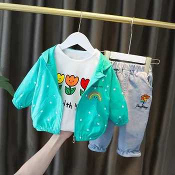 Fetita haine de primăvară și de toamnă fete 3pcs fată copilul haine cu maneca lunga moda desene animate haine copii, haine fete, 1-5A