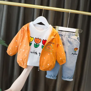 Fetita haine de primăvară și de toamnă fete 3pcs fată copilul haine cu maneca lunga moda desene animate haine copii, haine fete, 1-5A