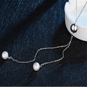 LULU-PORC de Vânzare Fierbinte 925 De Argint Pur Pearl Lanț Pulover Lung Stil coreea Femei Cu Toamna Și Iarna DZ180