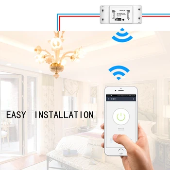 Tuya WiFi Smart Switch DIY de la Distanță fără Fir de Lumină Inteligent Acasă de Automatizare Modulul Releu 10A Operator Lucra cu Alexa de Start Google