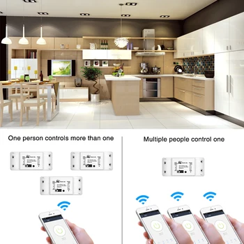 Tuya WiFi Smart Switch DIY de la Distanță fără Fir de Lumină Inteligent Acasă de Automatizare Modulul Releu 10A Operator Lucra cu Alexa de Start Google