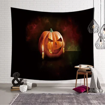 Halloween Tapiserie de Perete de arta de Imprimare Portocaliu meditație Tesatura tapiserie decor patura, Prosop de Plajă 200x150cm Mari de Perete Covor