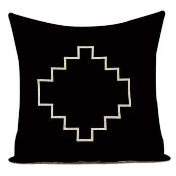 Simplu Perne Decorative Caz Alb Negru Geometrică Pătrat Lenjerie de pat din Bumbac Pernele de Acoperire pentru Canapeaua de Acasă Living Almofadas