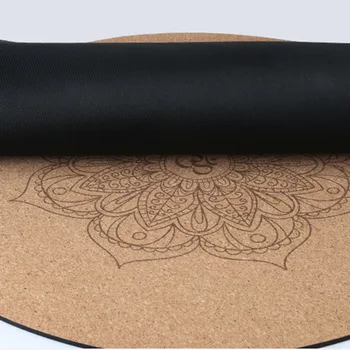 Noul Yoga Mat Rotund Mic Dop de Cauciuc 60x60cmx3mm Non Alunecare Yoga Pernă Pernă de Meditație Pad Pilates Pad pentru Acasă în aer liber