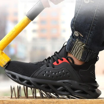 2020 Securitatea Muncii Cizme Pentru Bărbați Anti-Zdrobitor De Construcție De Siguranță Pantofi Bombeu Metalic Pantofi De Lucru Indestructibil De Siguranță Adidași