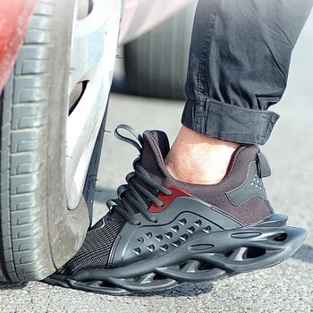 2020 Securitatea Muncii Cizme Pentru Bărbați Anti-Zdrobitor De Construcție De Siguranță Pantofi Bombeu Metalic Pantofi De Lucru Indestructibil De Siguranță Adidași