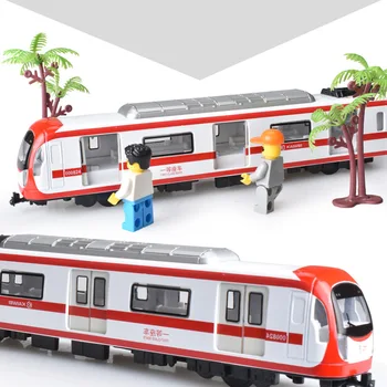 Simulare Aliaj de autobuz de Metrou Copii Acusto-Optic mașină de Jucărie Model de Educație a Copiilor Clasice Jucarii