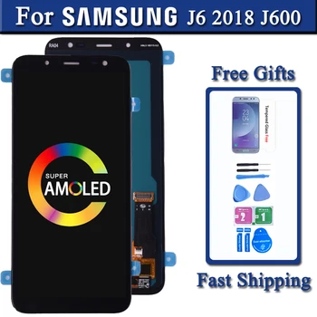 LCD Super AMOLED Pentru Samsung Galaxy J6 2018 J600 J600F J600Y ecran cu touch panou de Sticlă Înlocuirea Ansamblului