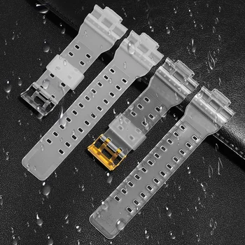 Curea de schimb pentru G SHOCK GA GD 120 110 100 de Silicon Moale Transparent Watchband interfață Specială de Cauciuc Brățară Bărbați