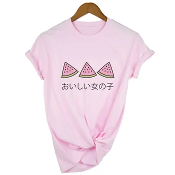 Căpșuni proaspete Estetic Japonez T-Shirt Harajuku Tricou Amuzant Ulzzang 90 Grunge Kawaii Tee Topuri Chic Moda de Vara
