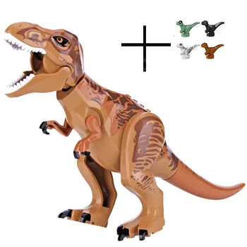 5Pcs Jurassic Blocuri Dinozauri Cifre Cărămizi Tyrannosaurus Rex Indominus Rex mi-Rex Asamblat Jucarii Copii