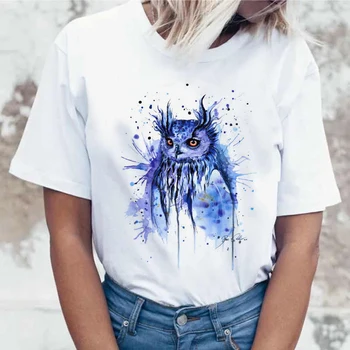 Femeile Doamna de Desene animate de Animale Camisas Mujer de Imprimare Vara Doamnelor T Tee Tricou Femei Femei Top, Tricou Haine Grafic T-shirt