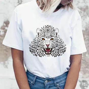 Femeile Doamna de Desene animate de Animale Camisas Mujer de Imprimare Vara Doamnelor T Tee Tricou Femei Femei Top, Tricou Haine Grafic T-shirt