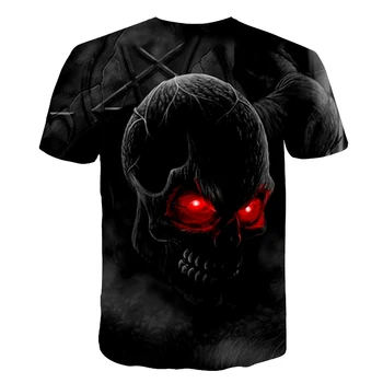 Copii Skull T Shirt Amuzant Punk Rock Haine Militare 3d de Imprimare T-shirt Hip Hop băieți și fete, Îmbrăcăminte de Vară Streetwear