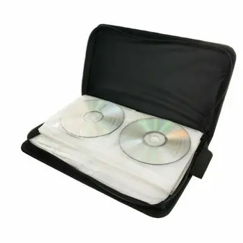 80 Maneca CD DVD Blu Ray Disc Transporta Caz Titularul Portofel Sac de Depozitare Inel de Stocare Liant Organizator Masina