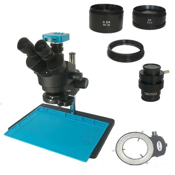3.5 X-90X Microscop Stereo Trinocular 38MP 1080P HDMI-USB Compatibil Digital Microscopio Camera 0,5 X Obiectiv PCB Reparații