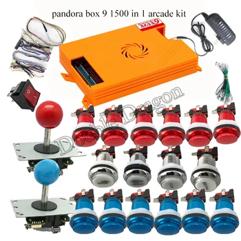 Diy Kit pentru Arcade Joc Consola 1500 in 1 Pandora Box 9 Casa Familiei Versiunea cu LED-uri Arcade Buton 5pin Joystick Cablu