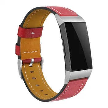 Moda De Lux A Subliniat Autentic Curea Din Piele Watchband De Înlocuire Pentru Fitbit Charge 3 Bratara Bratara Interschimbabile