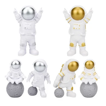 10 cm, 3 buc/Pachet Simplu de Plastic Astronaut Stele, nave Spațiale de Masă Ornamente Decor de Crăciun Bunuri Cadouri Pentru Prieteni