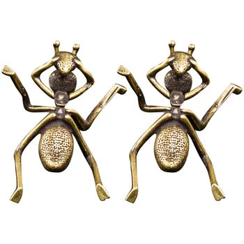 2 buc Ant obiecte de Artizanat Creative Desktop Ornamente Birou Ceai Decor de Masă