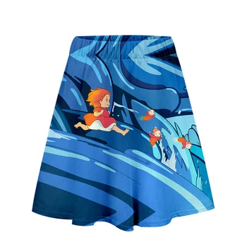 Ponyo on the Cliff 3D Imprimate Femei Fusta de Moda Streetwear Fuste Scurte Vânzare Fierbinte 2019 Harajuku Fete la Modă de Vară
