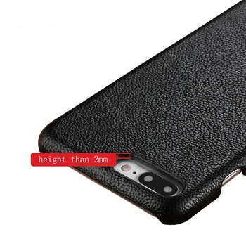 De lux piele naturala Telefon Caz Pentru iPhone 7 Plus 8plus Litchi Texture Ultra-Slim, Capacul din Spate Pentru iphone 12 pro 11pro X XR XS