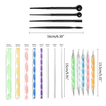 20buc/Set Mandala Punctate Setul de Unelte pentru Vopsire Piatra Acrilic Stick Desen Perie Linie Cârlig Pen Kit