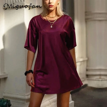 Miguofan maxi rochie camasa solid casual plus dimensiunea rochie mini de vara doamnelor moda rochii scurte vestiti donna imobiliare 2020 halat