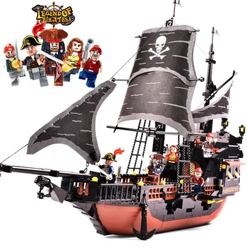 Goody blocuri de constructii vas pirat copii băiat asamblat și introdus building block model jucarii educative cadou de ziua de nastere