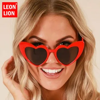 LeonLion 2021 Lux Inima Ochelari De Soare Pentru Femei Ochelari Supradimensionate Femei Retro Ochelari De Vedere Femei/Bărbați Oglindă Oculos De Sol Feminino