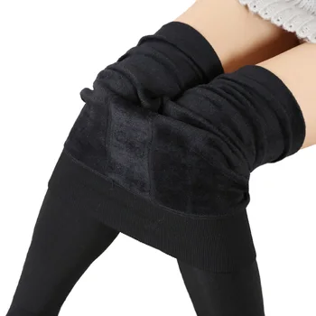 NDUCJSI Plus Cașmir Casual Catifea Jambiere Pentru Femei Fata de Iarna Cald Jambiere Tricotate Groase Legging Super Elastic Pantaloni