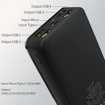 HOCO Power Bank 20000mAh Universal Powerbank Extern Portabil Încărcător de Baterie Pentru iPhone X XS XR 8 Xiaomi 8 Dual USB de unde această putere Banca