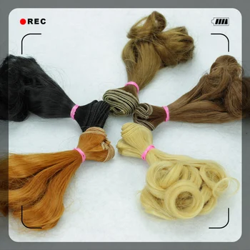 100BUC/LOT en-Gros de 15 CM BJD Papusa Peruci Sintetice Manual de Păr DIY Pentru Păpuși Bucle