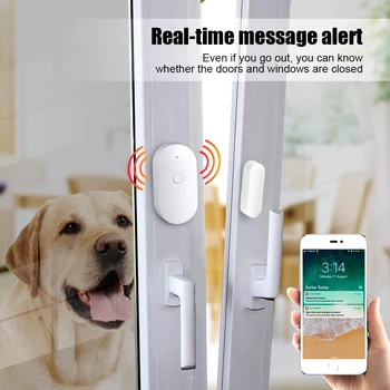 WIFI Ușa Fereastra Senzorului de Tuya Smart Home Independent de Alarma de Securitate fără Nici un Hub Necesară Notificarea Memento Deschis sau Închis